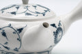 Tezumi — Japanese Kyusu - Blue Floral Arita-yaki Mesh Filter Teapot - 340ml — closeup of the decoration