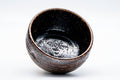 Tezumi — Japanese Matcha Bowl - Brown Speckled Spiraling Earthy Chawan - 300ml — three-quarter view