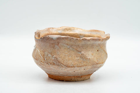 Japanese Katakuchi - Beige Glazed Textured Hagi-yaki Yuzamashi Water Cooler  - 175ml - Tezumi