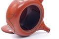 Tezumi — Japanese Kyusu - Long Grass Engraved Tokoname Mesh Teapot - 310ml — side profile showing the spout and handle