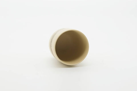 Japanese Teacup - Beige Green Zigzag Nerikomi Tokoname-yaki Yunomi - 140ml