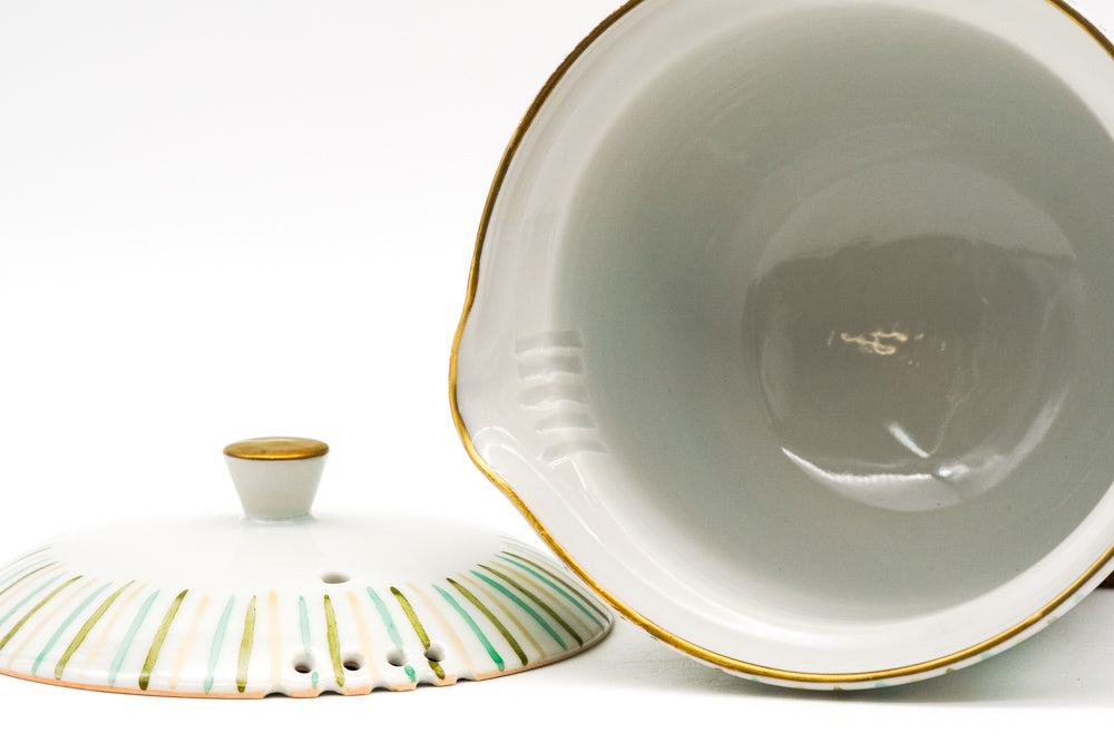 Japanese Houhin - 倉元 真佐夫 Kuramoto Masao - Striped Tokusa Handleless Teapot - 180ml