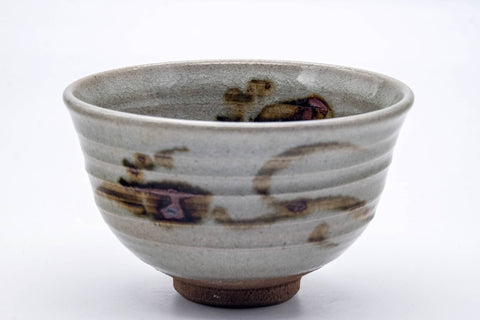 Japanese Matcha Bowl - Abstract Floral Karatsu-yaki Chawan - 300ml