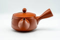 Tezumi — Japanese Kyusu - Grapevine Engraved Tokoname-yaki Obi-ami 360 Mesh Teapot - 370ml — top-down view of the lid