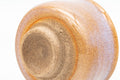 Tezumi — Japanese Teacup - Beige Pink Glazed Hagi-yaki Guinomi - 50ml — inverted showing the foot ring