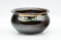 Japanese Kensui - Brown Hare's Fur Glazed Water Bowl - 500ml - Tezumi