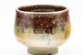 Tezumi — Japanese Teacups - Pair of Brown Drip-Glazed Yunomi - 100ml — top-down view of the interior
