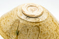 Tezumi — Japanese Matcha Bowl - Yellow Irabo Hira-gata Summer Chawan - 150ml — closeup of the glaze