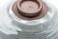 Tezumi — Japanese Matcha Bowl - Brush Stroke Hakeme Kiyomizu-yaki Chawan - 150ml — closeup of the glaze