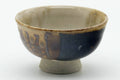 Tezumi — Japanese Teacup - Beige Brown Drip-Glazed Guinomi with Kiribako - 20ml — inverted showing the foot ring
