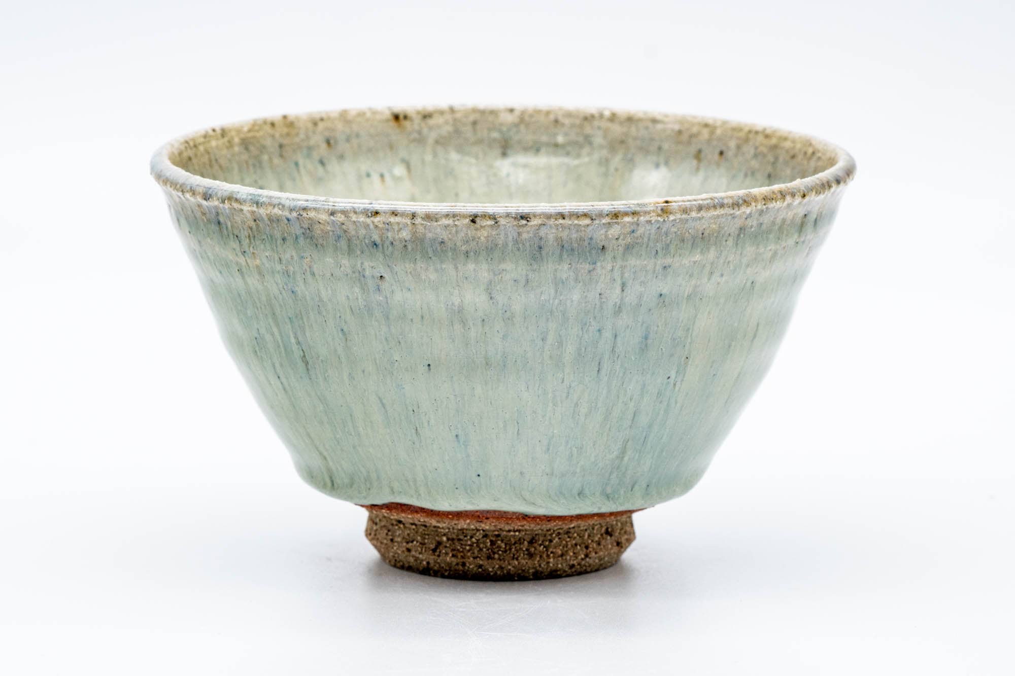 Japanese Matcha Bowl - Sage Hare's Fur Drip-Glazed Chawan - 450ml