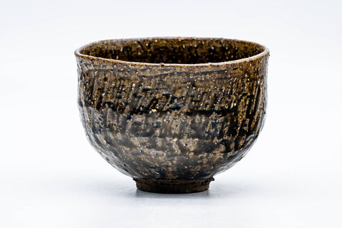 Tezumi — Japanese Matcha Bowl - Coarse Brown Glazed Chawan - 200ml — front view from another angle