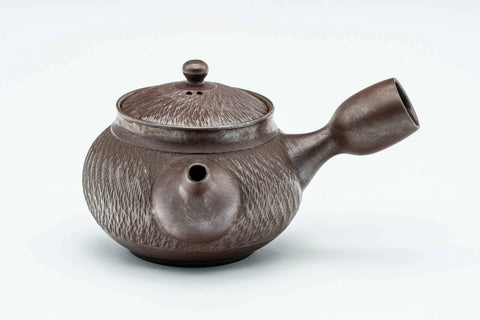 Japanese Kyusu - Engraved Tochiri Banko-yaki Debeso Teapot - 180ml