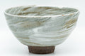 Japanese Matcha Bowl - Grey Hakeme Brush Glazed Ido-gata Chawan - 300ml - Tezumi