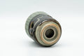 Tezumi — Japanese Teacup - Small Celadon Glazed Obori Soma-yaki Guinomi - 25ml — top-down view of the interior