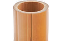 Close-up looking into the open top of the nodeless bamboo cylinder.