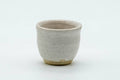 Tezumi — Japanese Teacup - White Drip-Glazed Guinomi - 40ml — front view from another angle