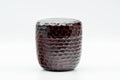 Japanese Chazutsu - Burgundy Plum Blossoms Plastic Tea Canister - 275ml - Tezumi