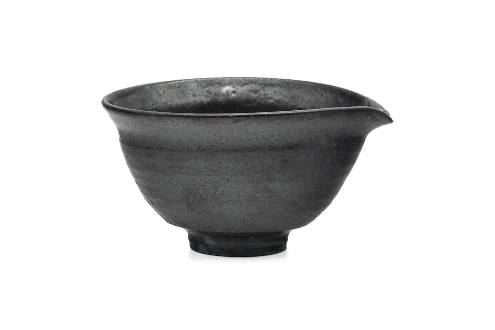 Japanese Matcha Bowl - 菅原顕悟 Kengo Sugawara - Black Matte Pouring Chawan - 150ml