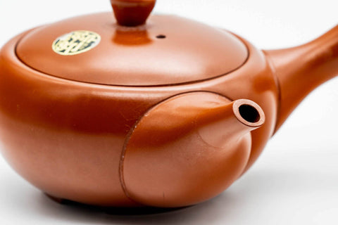 Japanese Kyusu - Classic Red Shudei Tokoname-yaki Mesh Teapot - 275ml