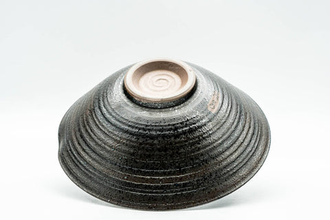 Japanese Matcha Bowl - Black Gold Hakeme Summer Chawan - 200ml