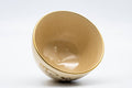 Tezumi — Japanese Matcha Bowl - Gold White Sakura Kyo-yaki Wan-nari Chawan - 250ml — tipped to show the interior