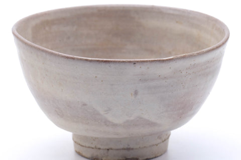 Japanese Matcha Bowl - Beige White Glazed Hagi Ido Chawan - 450ml