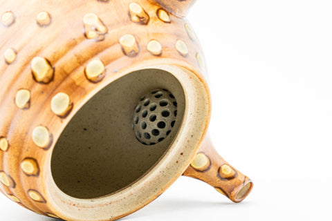 Japanese Tea Set - Spotted Kyusu Teapot - Katakuchi Water Cooler - 5 Yunomi Teacups