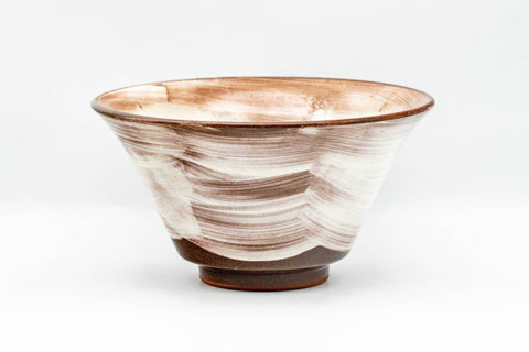 Japanese Matcha Bowl - Blue Grass White Hakeme Chawan - 250ml