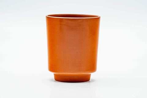 Japanese Teacup - Smooth Red Shudei Tokoname-yaki Yunomi - 180ml