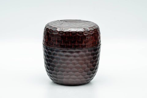 Japanese Chazutsu - Burgundy Long Grass Plastic Tea Canister - 250ml - Tezumi