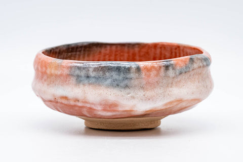 Japanese Matcha Bowl - 松楽窯 Shoraku Kiln - Red Aku-raku Badarai-gata Chawan - 150ml