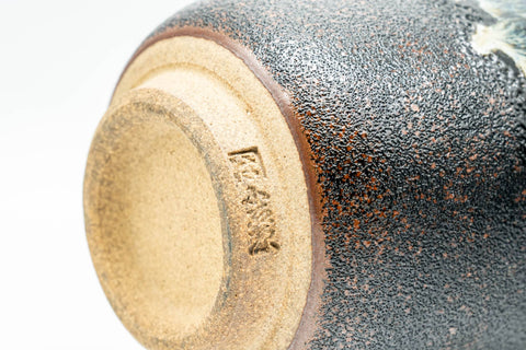 Japanese Teacup - Black Brown Drip-Glazed Yunomi - 150ml - Tezumi