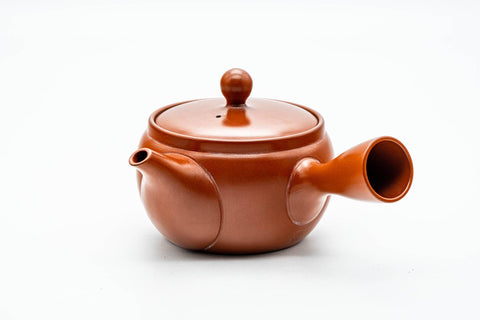 Japanese Kyusu - Classic Red Shudei Tokoname-yaki Mesh Teapot - 350ml