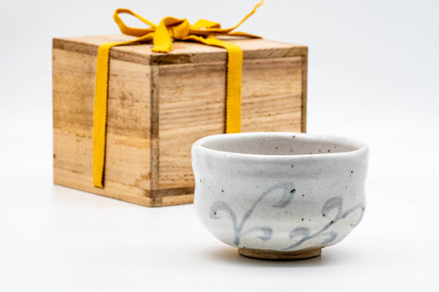 Japanese Matcha Bowl - 市川通三 Ichikawa Michizou - Snowy Shino Glazed Kyo-yaki Chawan - 300ml