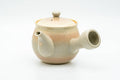 Tezumi — Japanese Kyusu - Beige Pink Glazed Hagi-yaki Do-ake Teapot - 220ml — top-down view of the lid