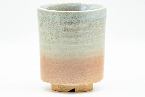 Japanese Teacup - Beige Pink Gohonte Spiraling Hagi-yaki Yunomi - 150ml