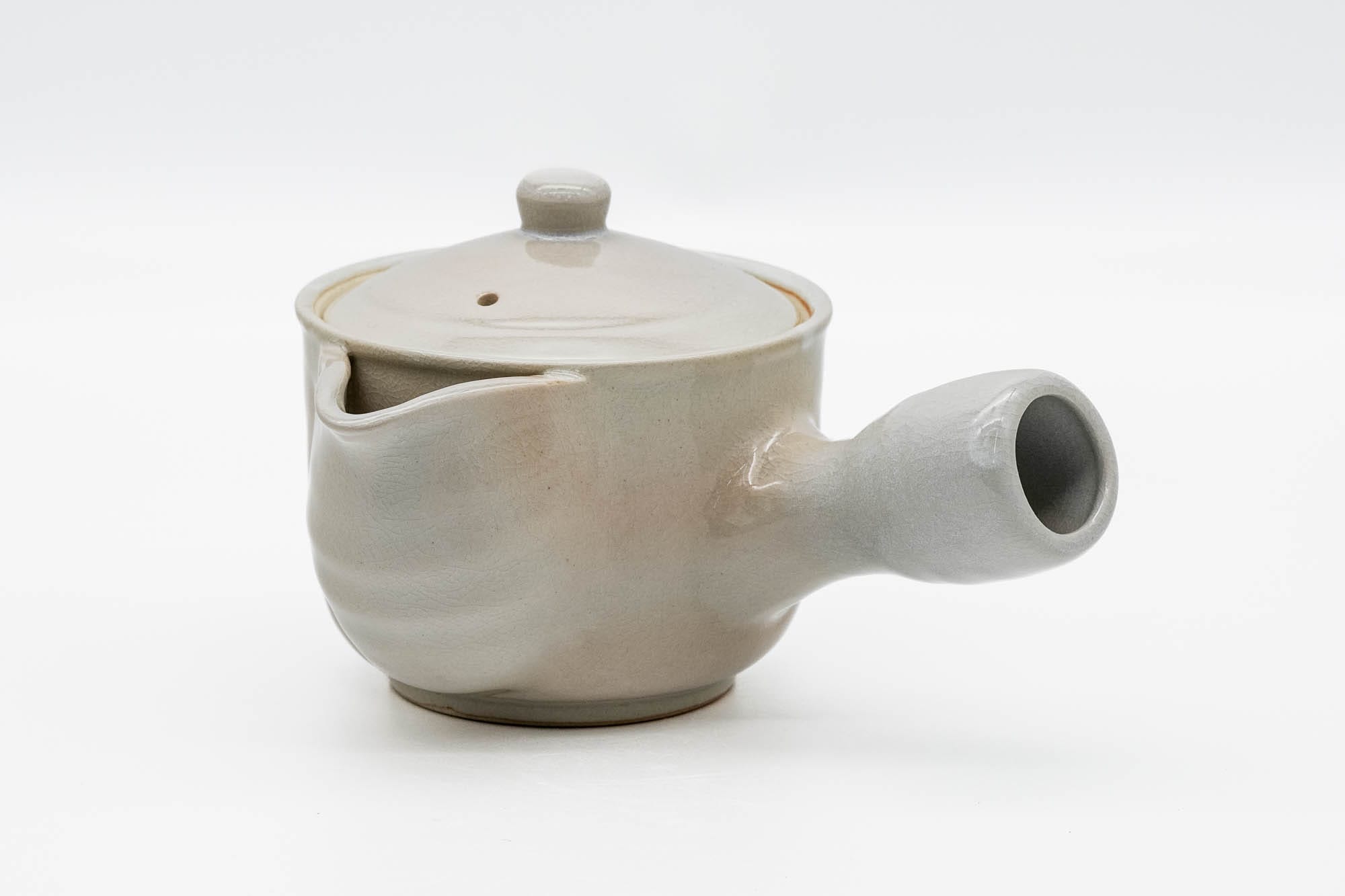 Japanese Kyusu - 椿秀窯 Tsubakihide Kiln - Classic Beige Hagi-yaki Teapot - 300ml