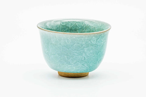 Japanese Teacup - Green Celadon Snowflake Glazed Yunomi - 150ml