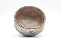 Tezumi — Japanese Matcha Bowl - Beige Pink Gohonte Seigaiha Kyo-yaki Chawan - 300ml — top-down view of the interior