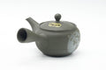 Tezumi — Japanese Kyusu - Floral Green Ryokudei Tokoname Mesh Teapot - 290ml — top-down view of the lid