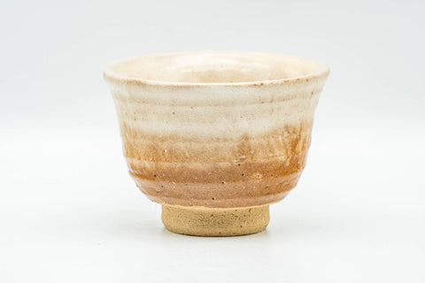 Japanese Teacup - Beige Milky White Drip-Glazed Hagi-yaki Yunomi - 100ml