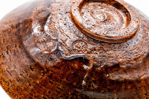 Orange Candy Glazed Raku Summer Chawan