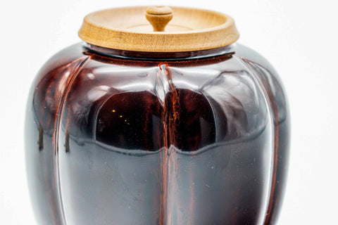 Japanese Chaire - 吉田一峰 Yoshida Kazumine - Akoda Pumpkin Matcha Tea Container