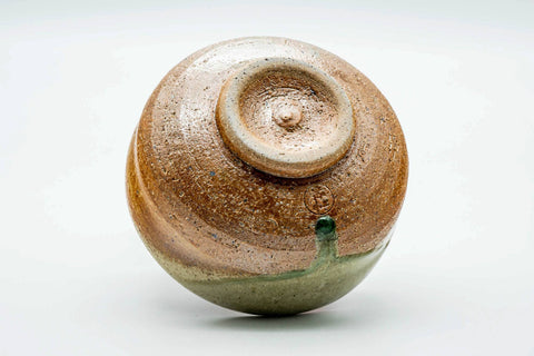 Japanese Matcha Bowl - Green Celadon Drip-Glazed Shigaraki-yaki Chawan - 350ml