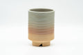 Tezumi — Japanese Teacup - Beige Pink Spiraling Hagi-yaki Yunomi - 160ml — front view