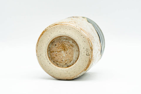 Japanese Teacup - Floral Green Glazed Oribe-yaki Yunomi - 145ml