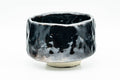 Japanese Matcha Bowl - Jet Black Glazed Wabi-Sabi Chawan - 300ml - Tezumi