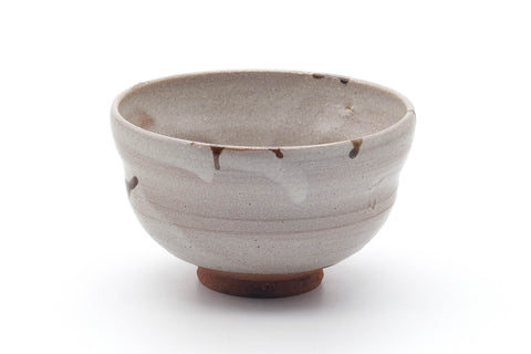 Japanese Matcha Bowl - Beige Brown Drip-Glazed Chawan - 350ml