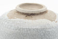 Tezumi — Japanese Matcha Bowl - White Crazed Glazed Chawan - 400ml — inverted showing the foot ring